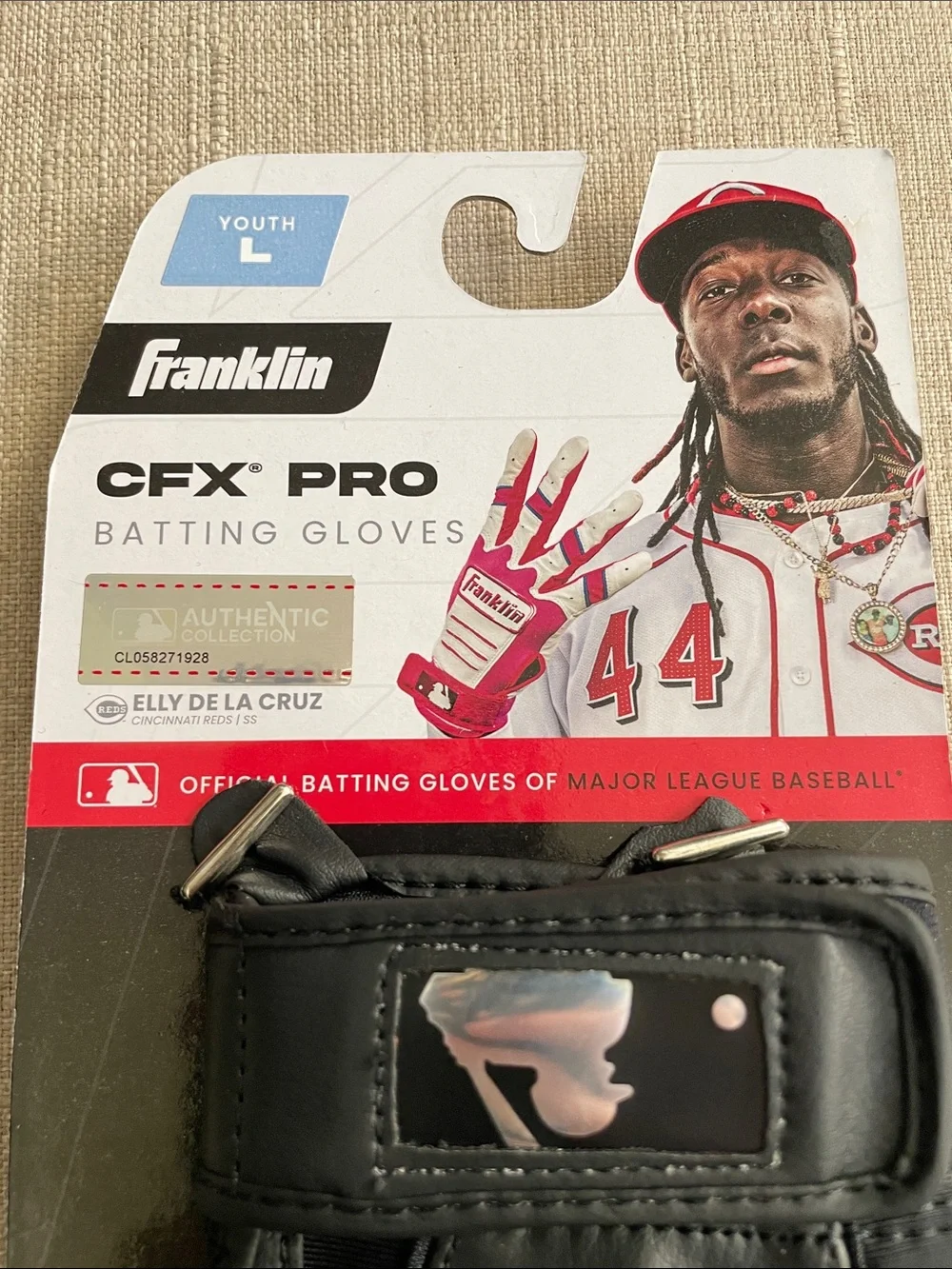 Franklin Kids Black CFX Pro Batting Gloves - Youth L